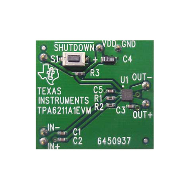 TPA6211A1EVM — Платы для проверки амплитудных усилителей