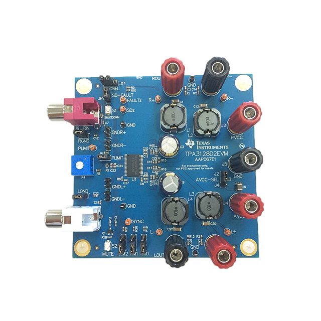 TPA3128D2EVM — Платы для проверки амплитудных усилителей