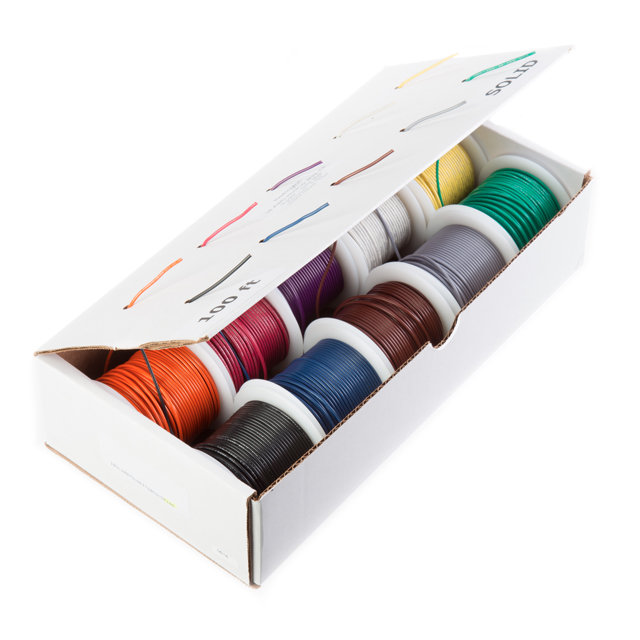 18UL1007STRKIT10COLOR100 — Наборы кабелей, проводов - Одножильные кабели