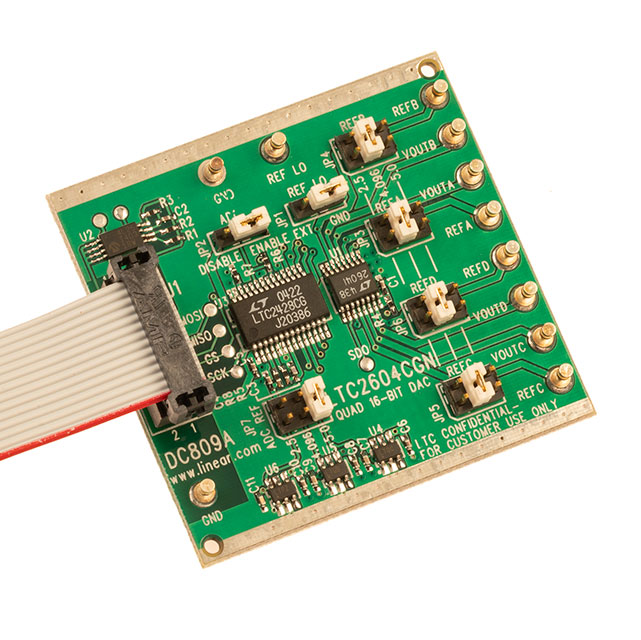 DC809A — Платы для проверки цифрово-аналоговых преобразователей (DAC)