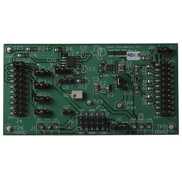 DAC7554EVM — Платы для проверки цифрово-аналоговых преобразователей (DAC)