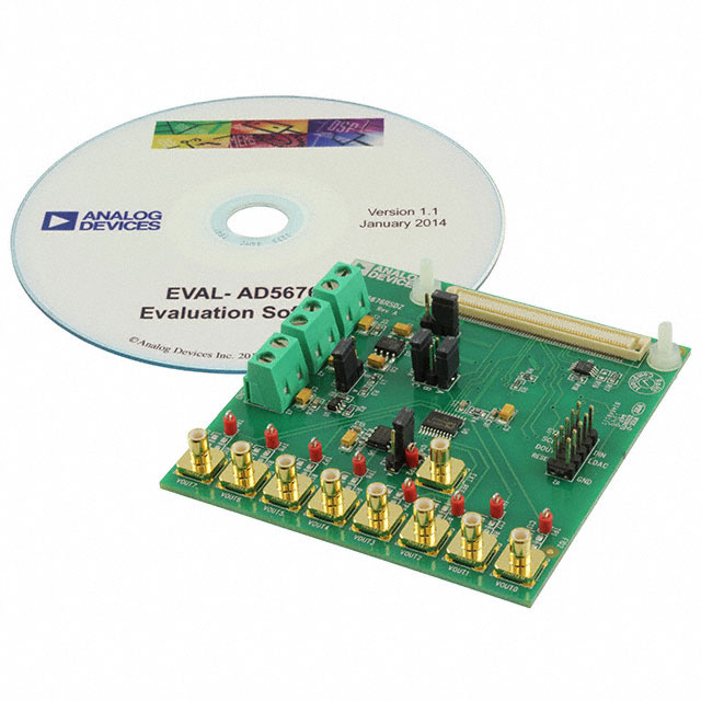 EVAL-AD5676RSDZ — Платы для проверки цифрово-аналоговых преобразователей (DAC)