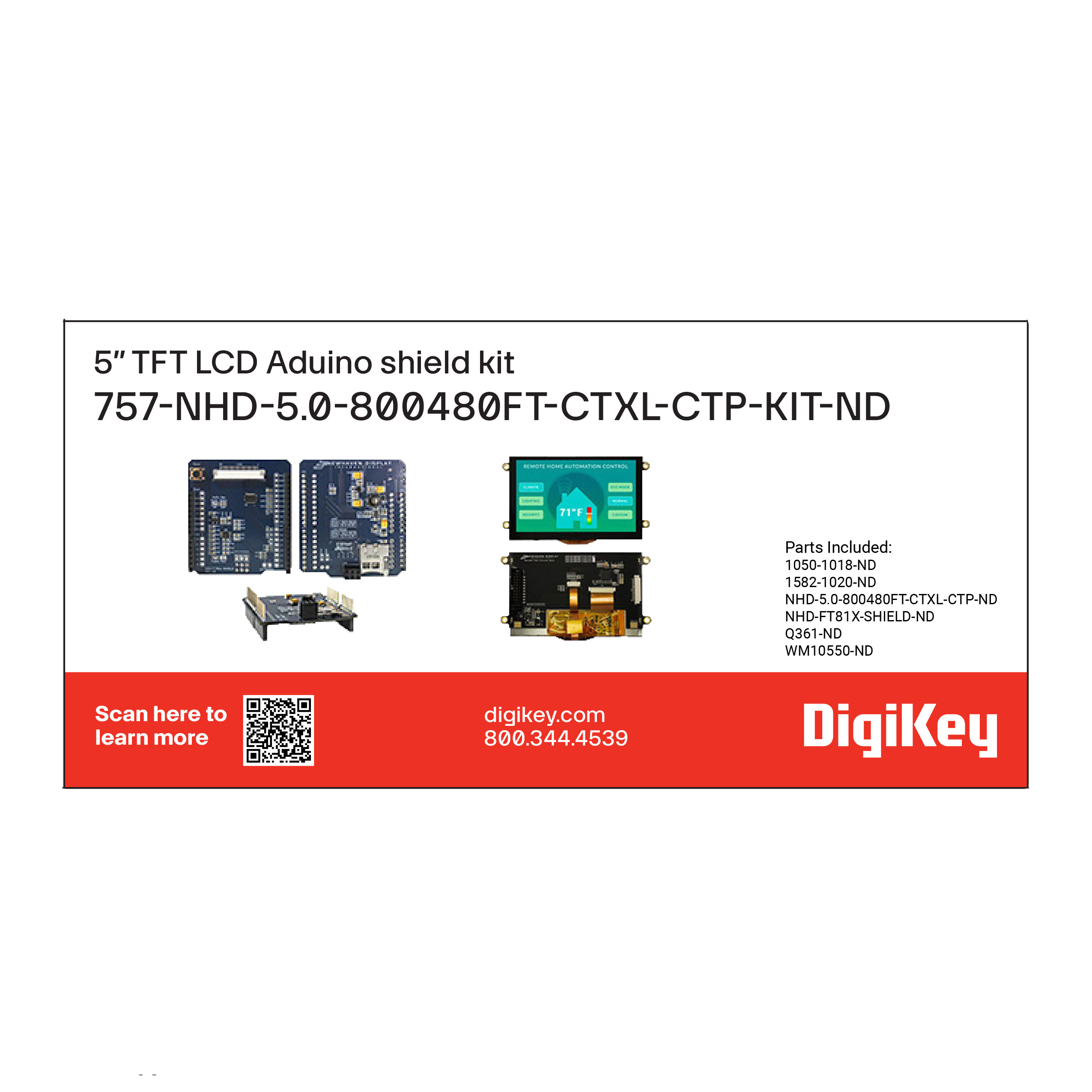 NHD-5.0-800480FT-CTXL-CTP-KIT — Обучающие наборы