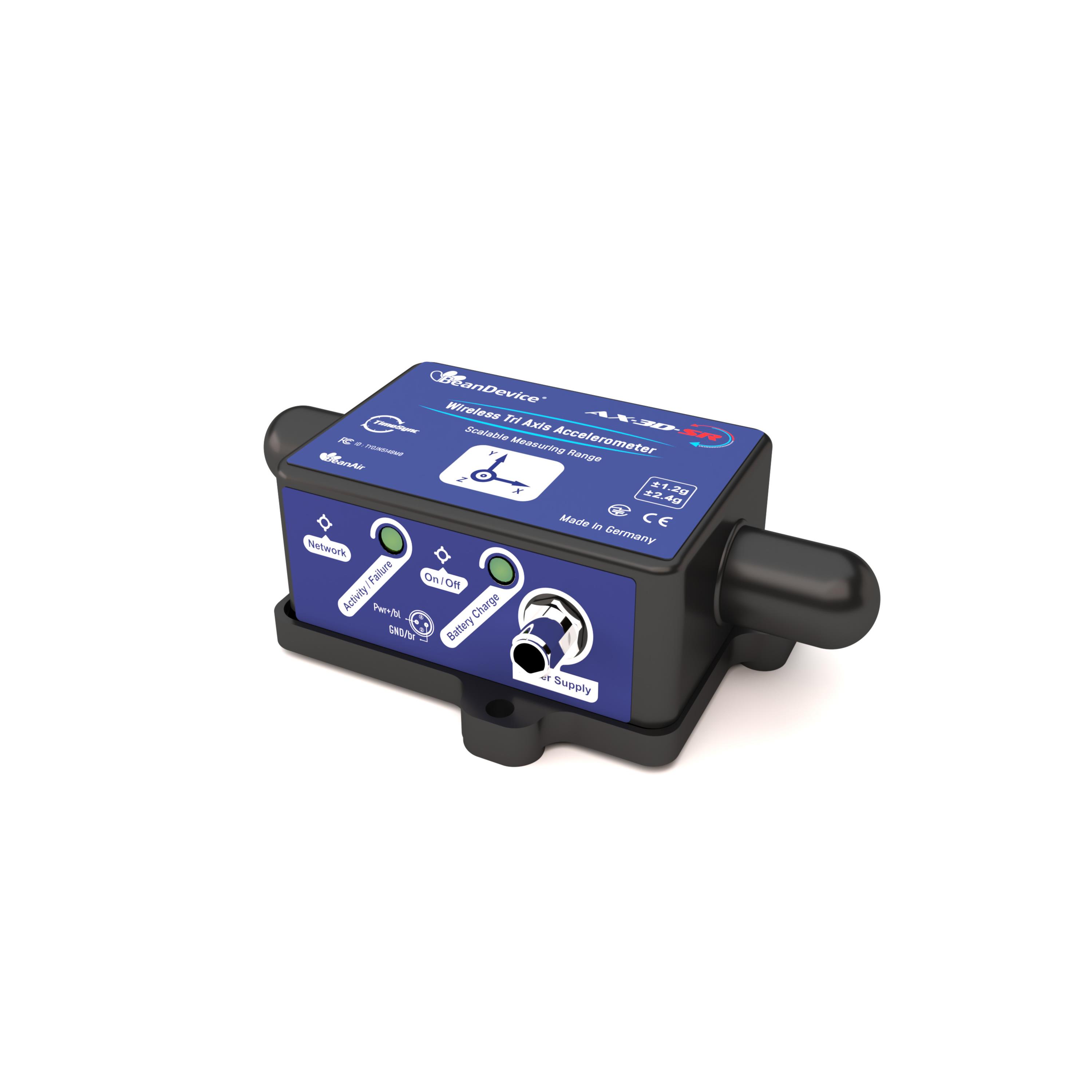 BND-2.4GHZ-AX-3D-SR-1.2T-RB-SCM — Датчики вибрации
